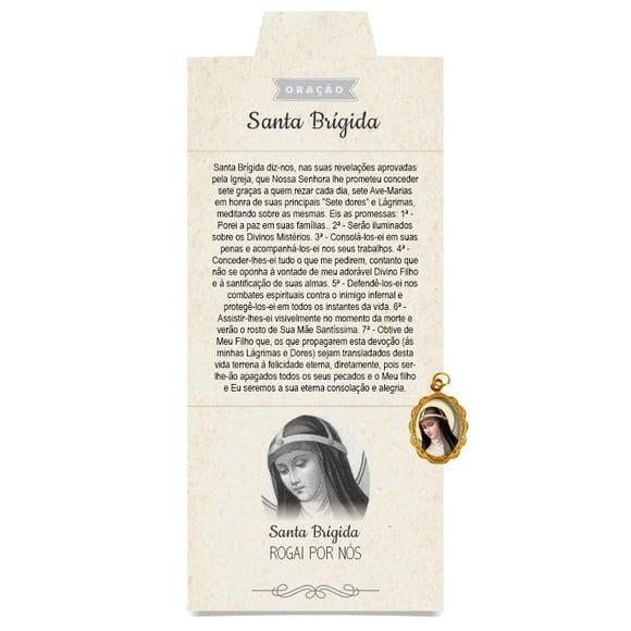Cartão Personalizado + Medalhinha de Santa Brígida