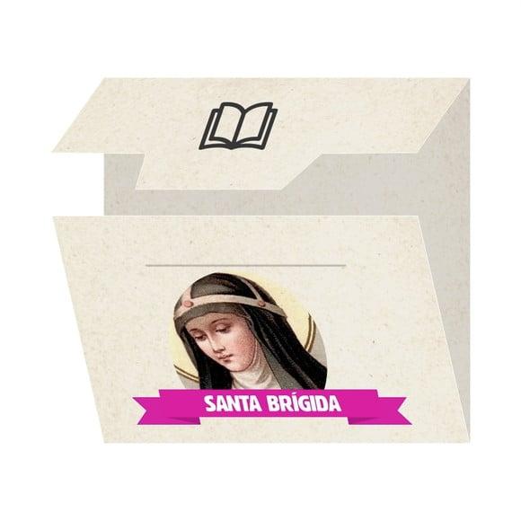Cartão Personalizado + Medalhinha de Santa Brígida
