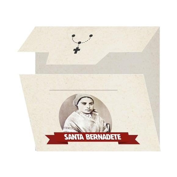 Cartão Personalizado + Medalhinha de Santa Bernadete