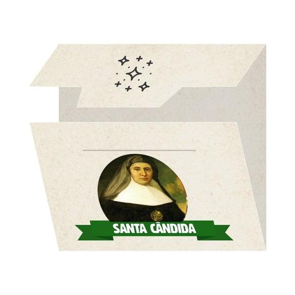 Cartão Personalizado + Medalhinha de Santa Cândida