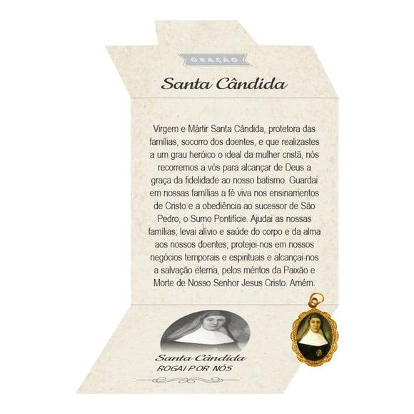 Cartão Personalizado + Medalhinha de Santa Cândida