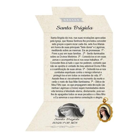 Cartão Personalizado + Medalhinha de Santa Brígida