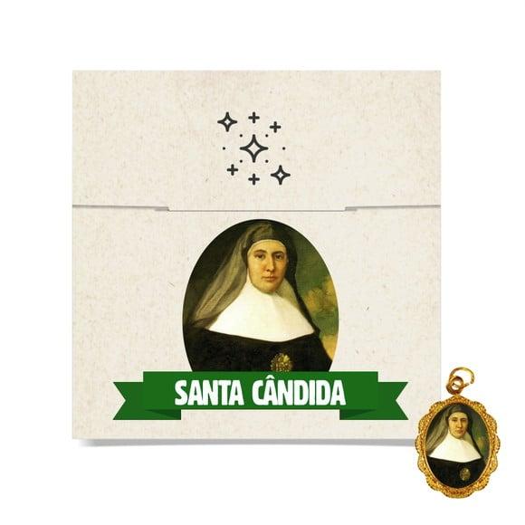 Cartão Personalizado + Medalhinha de Santa Cândida