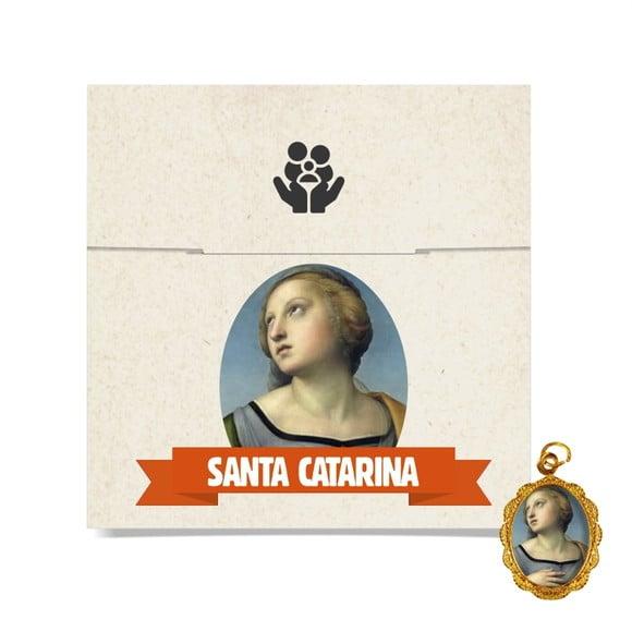 Cartão Personalizado + Medalhinha de Santa Catarina