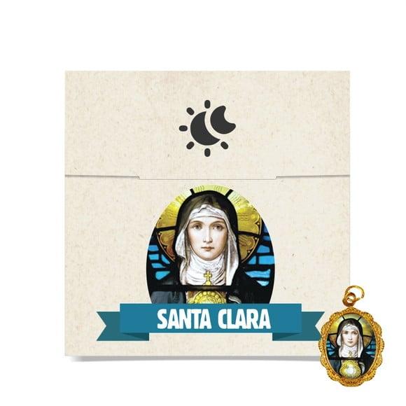 Cartão Personalizado + Medalhinha de Santa Clara