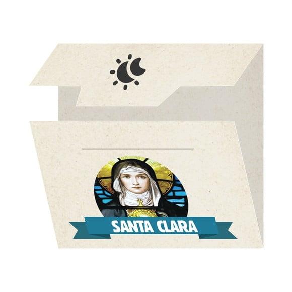 Cartão Personalizado + Medalhinha de Santa Clara