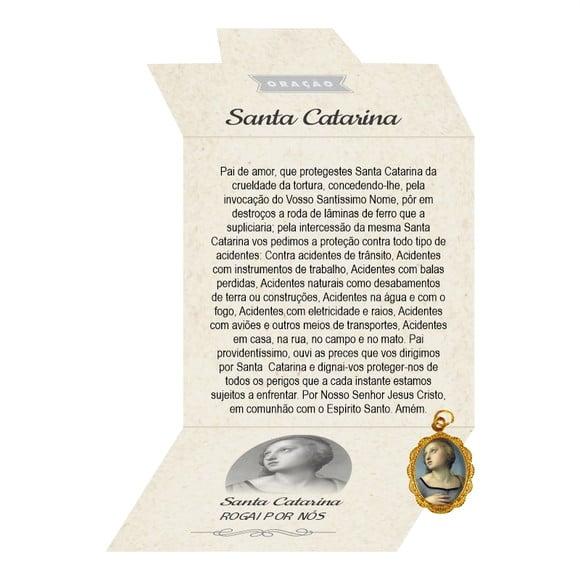 Cartão Personalizado + Medalhinha de Santa Catarina