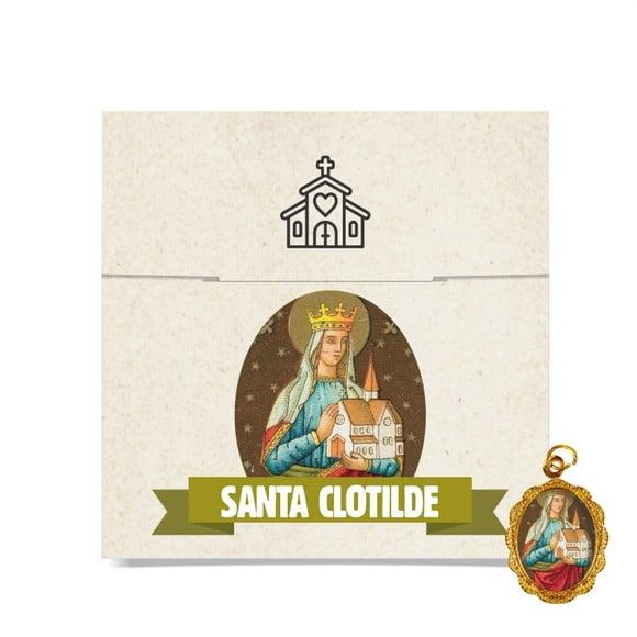 Cartão Personalizado + Medalhinha de Santa Clotilde
