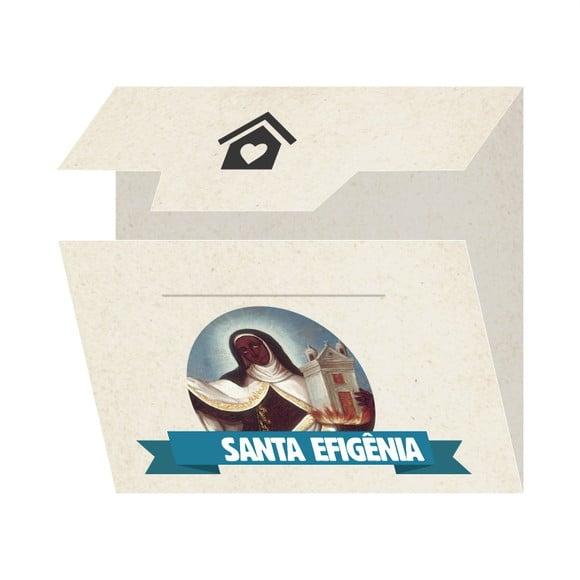 Cartão Personalizado + Medalhinha de Santa Efigênia