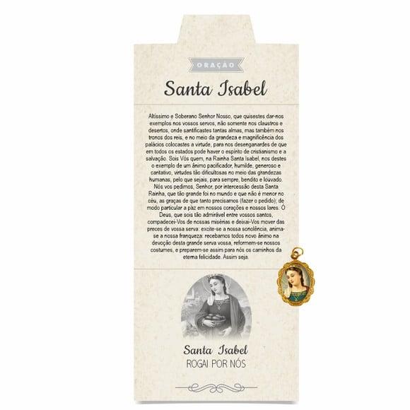 Cartão Personalizado + Medalhinha de Santa Isabel