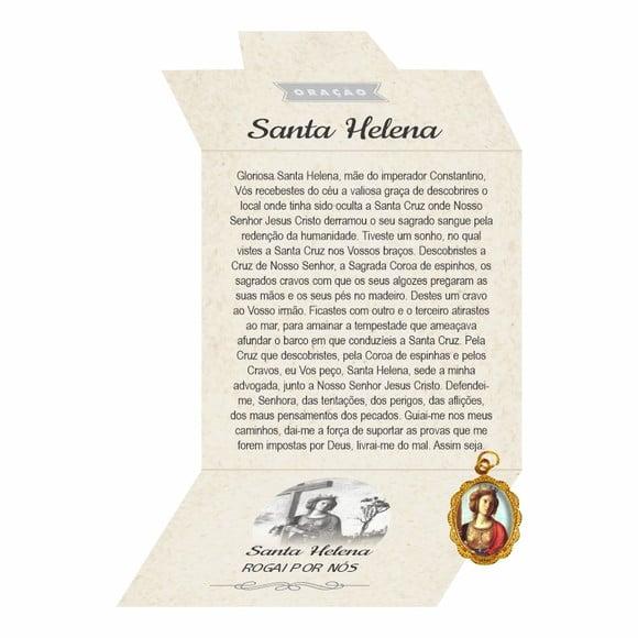 Cartão Personalizado + Medalhinha de Santa Helena