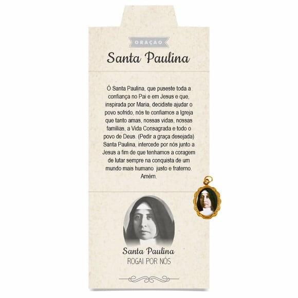 Cartão Personalizado + Medalhinha de Santa Paulina