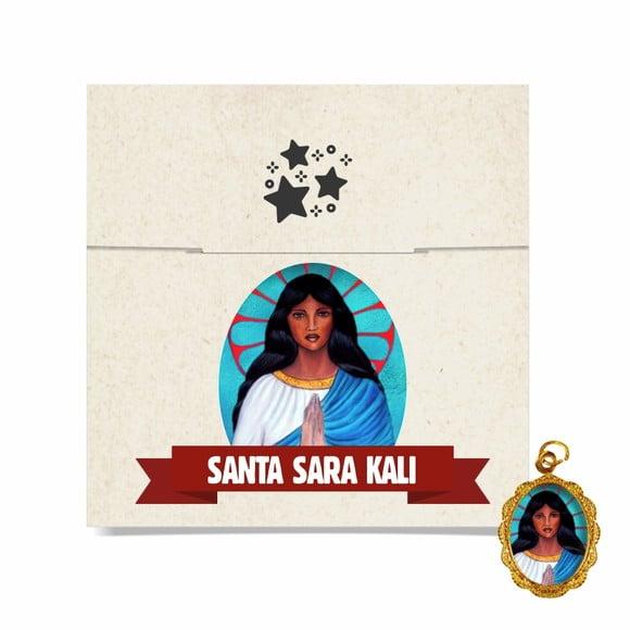 Cartão Personalizado + Medalhinha de Santa Sara Kali