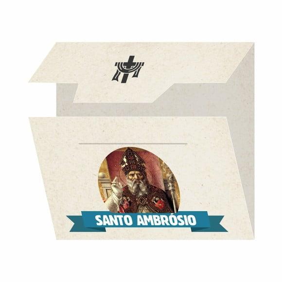 Cartão Personalizado + Medalhinha de Santo Ambrósio