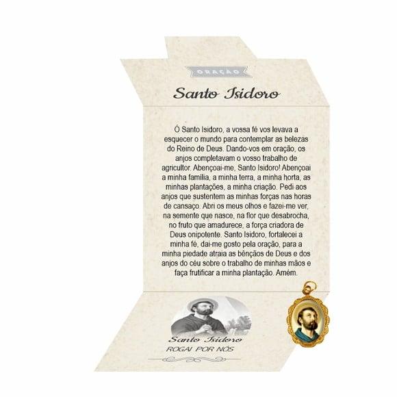 Cartão Personalizado + Medalhinha de Santo Isidoro