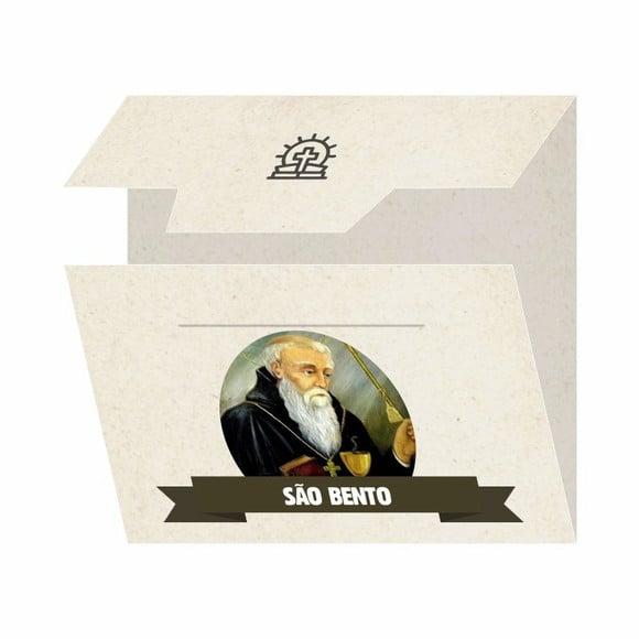 Cartão personalizado + medalhinha de São Bento