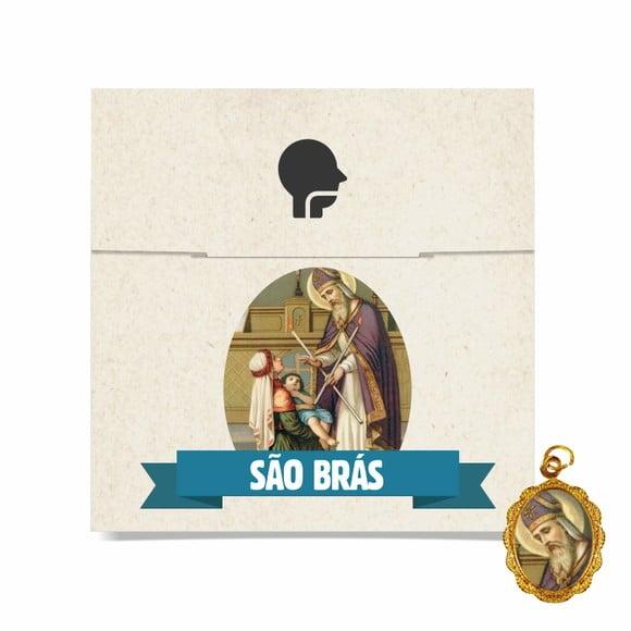 Cartão Personalizado + Medalhinha de São Brás