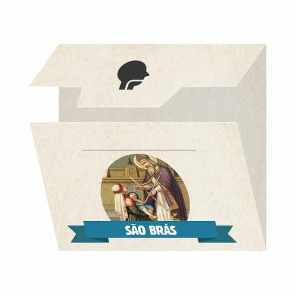 Cartão Personalizado + Medalhinha de São Brás