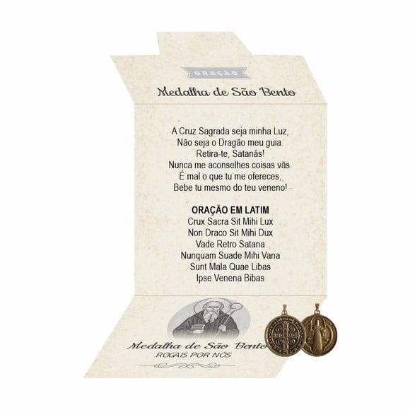 Cartão Personalizado + Medalhinha de São Bento