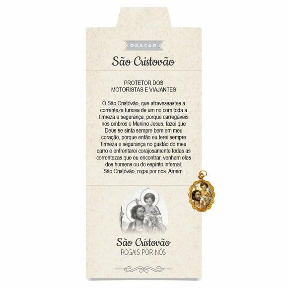 Cartão Personalizado + Medalhinha de São Cristovão