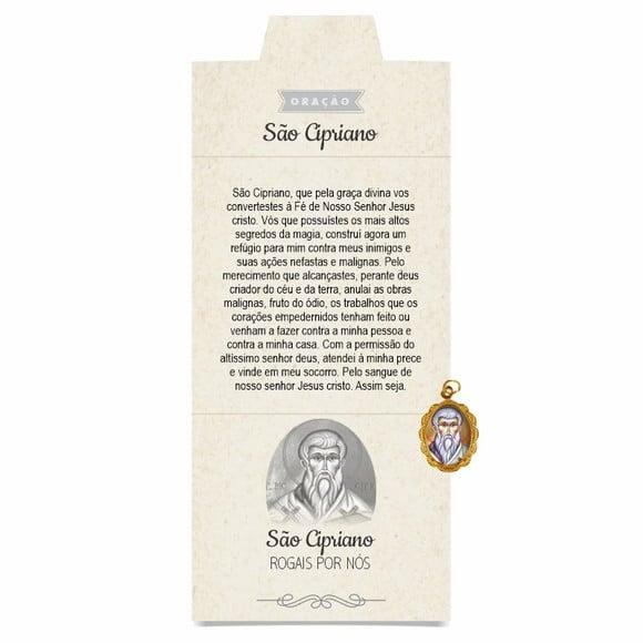 Cartão Personalizado + Medalhinha de São Cipriano