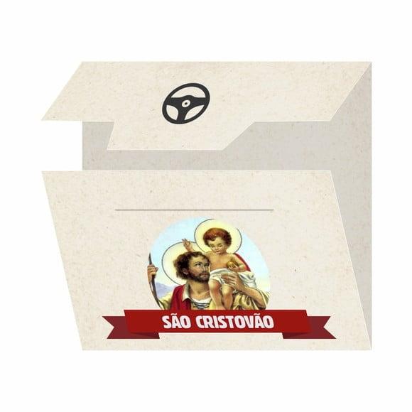 Cartão Personalizado + Medalhinha de São Cristovão