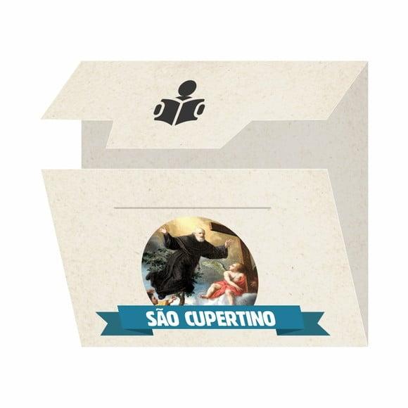 Cartão Personalizado + Medalhinha de São Cupertino