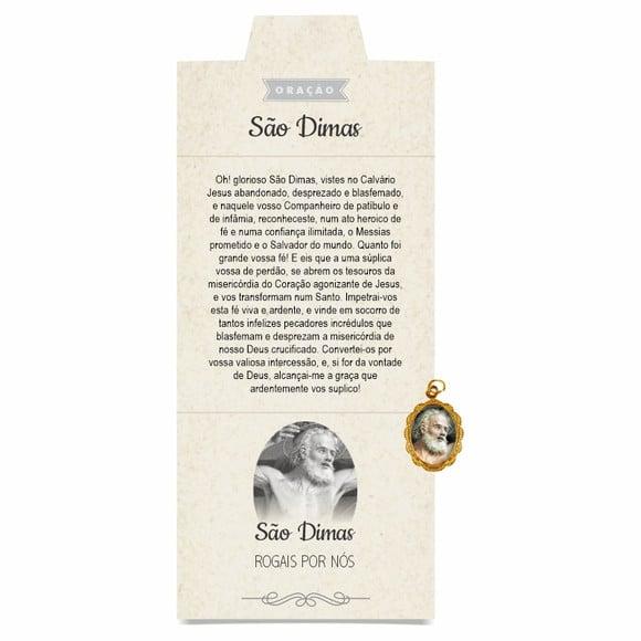 Cartão Personalizado + Medalhinha de São Dimas