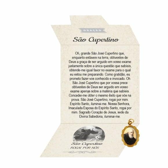 Cartão Personalizado + Medalhinha de São Cupertino