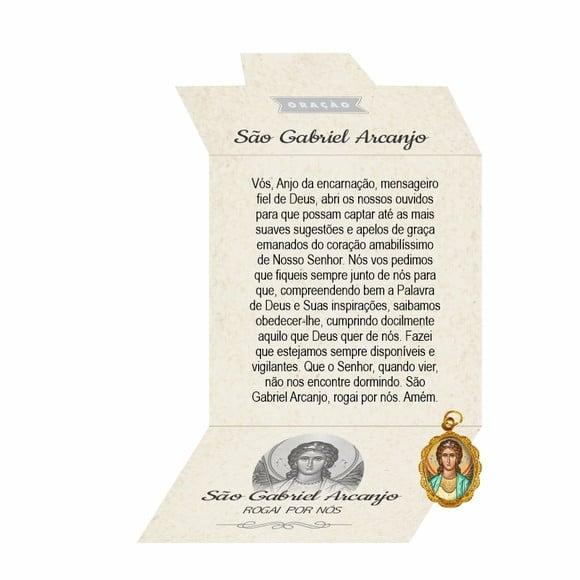 Cartão Personalizado + Medalhinha de São Gabriel Arcanjo