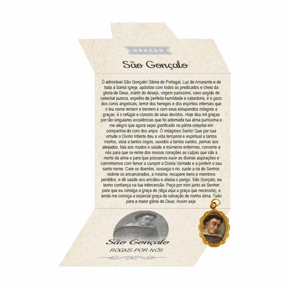 Cartão Personalizado + Medalhinha de São Gonçalo