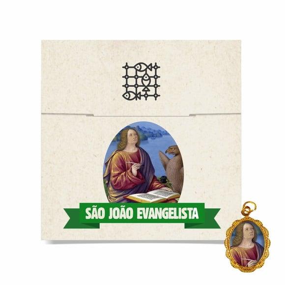 Cartão Personalizado + Medalhinha de São João Evangelista