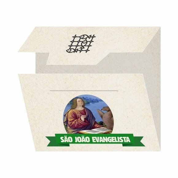 Cartão Personalizado + Medalhinha de São João Evangelista
