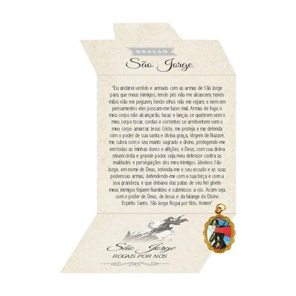 Cartão Personalizado + Medalhinha de São Jorge