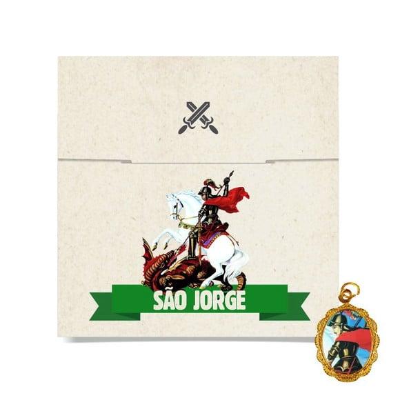 Cartão Personalizado + Medalhinha de São Jorge