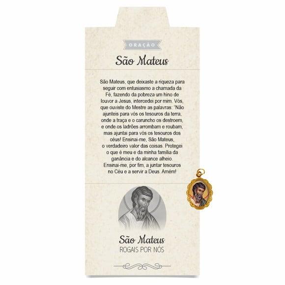 Cartão Personalizado + Medalhinha de São Mateus