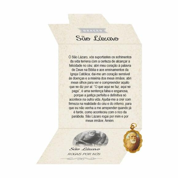 Cartão Personalizado + Medalhinha de São Lázaro