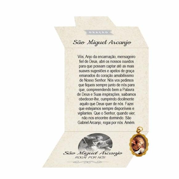Cartão Personalizado + Medalhinha de São Miguel Arcanjo