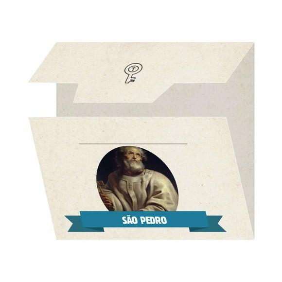 Cartão personalizado + medalhinha de São Pedro