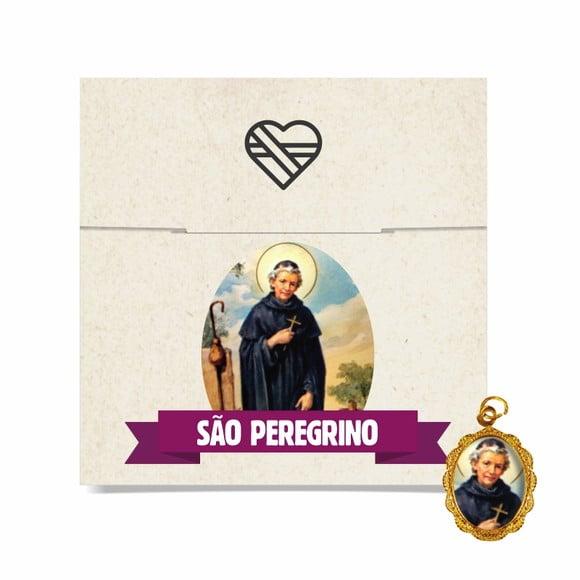 Cartão Personalizado + Medalhinha de São Peregrino