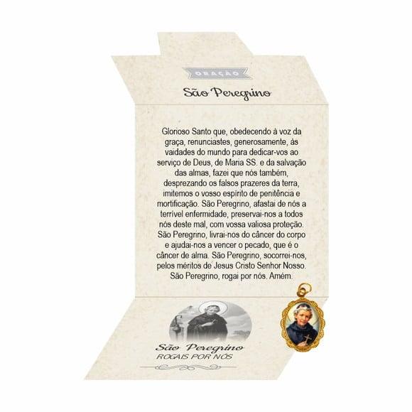 Cartão Personalizado + Medalhinha de São Peregrino