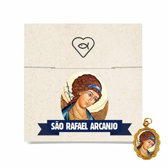 Cartão Personalizado + Medalhinha de São Rafael Arcanjo