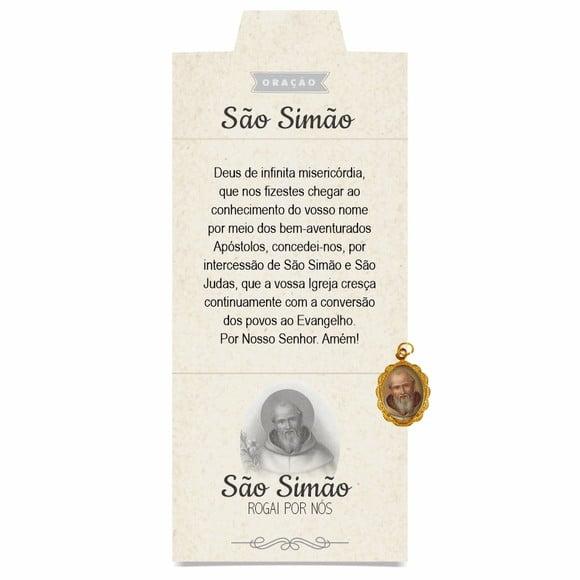 Cartão Personalizado + Medalhinha de São Simão