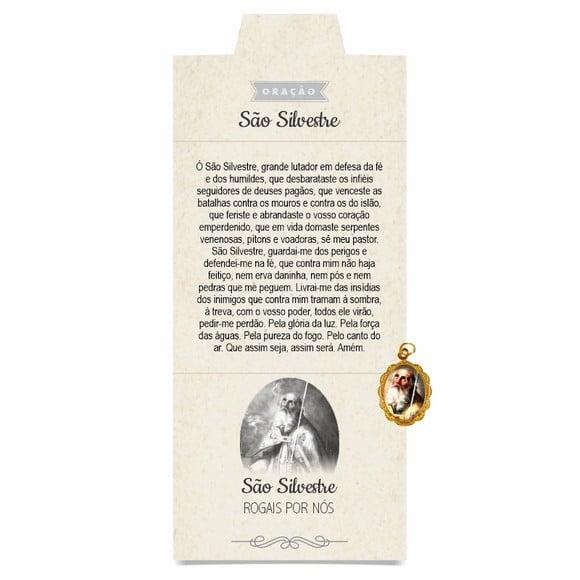 Cartão Personalizado + Medalhinha de São Silvestre