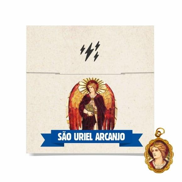 Cartão Personalizado + Medalhinha de São Uriel Arcanjo