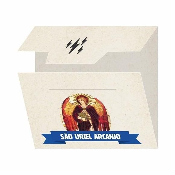 Cartão Personalizado + Medalhinha de São Uriel Arcanjo