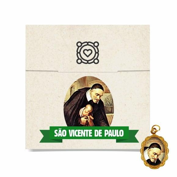 Cartão Personalizado + Medalhinha de São Vicente de Paulo