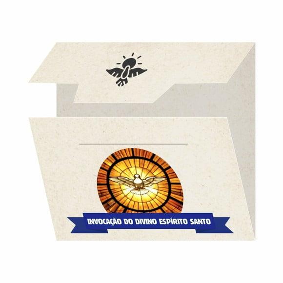 Cartão Personalizado + Medalhinha Divino Espírito Santo