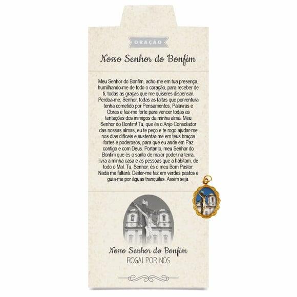 Cartão Personalizado + Medalhinha de Senhor do Bonfim