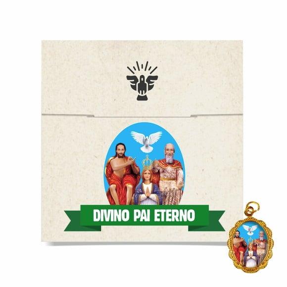 Cartão Personalizado + Medalhinha Divino Pai Eterno